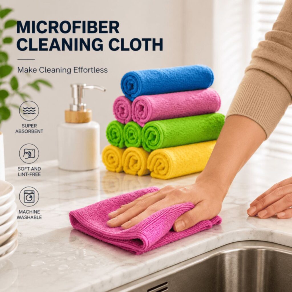 8 pack reusable microfibre mop cloths