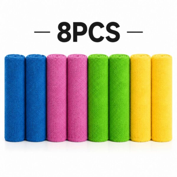 Reusable Microfibre Mop Cloths – 8 Pack Washable Floor Cleaning Pads