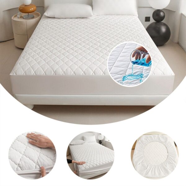 Double Waterproof Mattress Protector – 40cm Deep Fitted Bed Cover