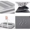 2 Pack Folding Laundry Baskets with Handles – Grey & Black
