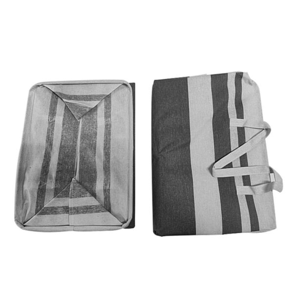 2 Pack Folding Laundry Baskets with Handles – Grey & Black