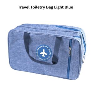 Light blue travel toiletry bag