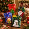 Christmas Gift Bags – Santa Design Christmas gift bags with Santa festive designv