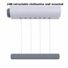 14M Retractable Clothesline Wall Mounted – 4-Line Drying Rack